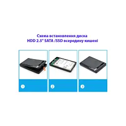 Кишеня зовнішня Dynamode 2.5" SATA/SSD HDD - USB 3.1 Type-C (DM-CAD-25317C) - мініатюра 9