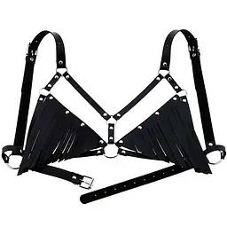 Шкіряний ліф Angels Passion One size Чорний K000872 - мініатюра 5