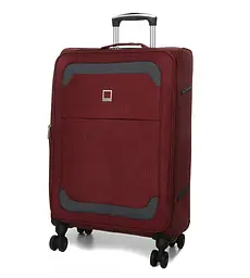 Валіза Середня (M) тканинна Airtex Worldline Tirana 608 на 4 колесах 65x41x23см 69л Бордовий