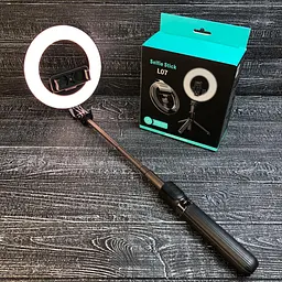 Монопод-трипод L07 з кільцевою LED лампою - мініатюра 3