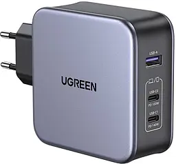 Зарядний комплект блок і кабель 3 порти USB (2хUSB-C+USB-A) Ugreen CD289 140W Gan (90549)