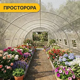 Садова теплиця парник LEOBRO Garden 18м2 White (LB-G105-WHT) - мініатюра 8