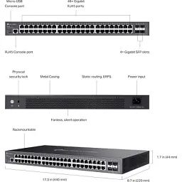 Комутатор мережевий TP-Link SG3452 - мініатюра 7