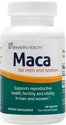 Мака перуанська для потенції Fairhaven Health Maca 500 мг 60 капс