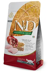 Сухий корм Farmina N&D Low Grain CHICKEN & POMEGRANATE ADULT для дорослих котів з куркою та гранатом 10 кг