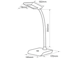 Настільна лампа ELM LED Unix 7W IP20 4000K (27-0002) - мініатюра 2