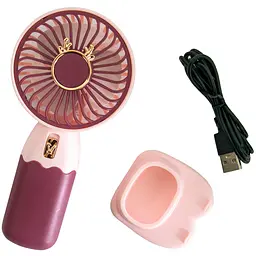 Ручний вентилятор на акумуляторі USB дуйчик настільний маленький