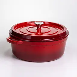 Кокотниця чавунна емальована 7,5 л, червоний Yongkang HP-FLG-7 RED - мініатюра 6