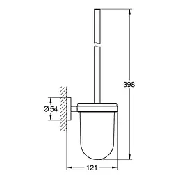 Йоржик для унітазу настінний Grohe QuickFix Start 41185000, Білий - мініатюра 2
