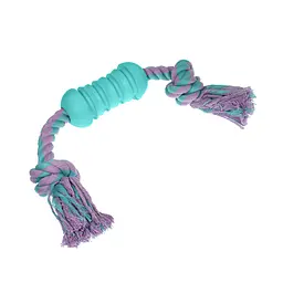 Іграшка для собак Misoko&Co Салямі з веревкою blue 50 cm