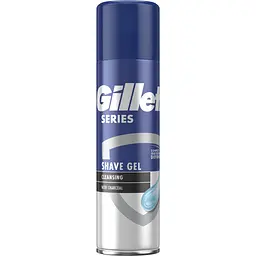 Гель для гоління Gillette Series Очищувальний з вугіллям 200 мл (7702018619757)