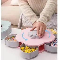 Тарілка - органайзе що обертається манежниця  фруктовниця Flower Candy Box - мініатюра 7