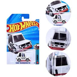 Базова машинка Hot Wheels Tooned Volkswagen Golf MK1 біла (5785) JJK16 - мініатюра 3