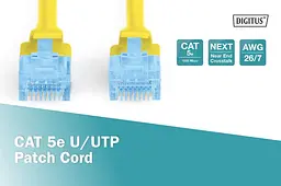Патч-корд Assmann CAT 5e U-UTP, ПВХ AWG 26/7, 0,5 м DK-1512-005/Y Yellow - мініатюра 4