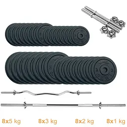 Набір штанг + гантелі металеві Newt Home Gym Set-HW NE-M-HW-SET-95 99 кг - мініатюра 2
