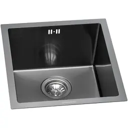 Мийка кухонна GRANADO Under top mini STEEL S201 black (GS10201B) - мініатюра 2