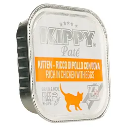 Вологий корм для кошенят Kippy з куркою та яйцями 90 г - мініатюра 2