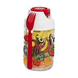 Банка Herevin Fruit-Salad з вилкою та контейнером, 660 мл (6651283) - мініатюра 2