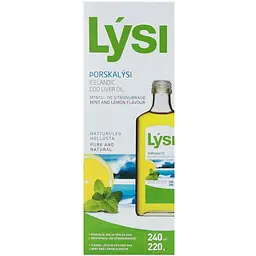 Омега-3 Lysi риб'ячий жир з печінки тріски з вітамінами A, D, E зі смаком лимона та м'яти 480 мл (2 шт. х 240 мл) - мініатюра 4