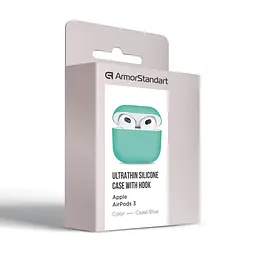 Силіконовий чохол для навушників Apple AirPods 3, Ultrathin Silicone Case, зелений, захисний чохол, ультратонкий і легкий, захист від подряпин і пилу, м"який силікон, ArmorStandart (ARM60286) - мініатюра 3