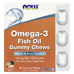 Риб'ячий жир та омега Now Omega-3 Fish Oil Gummy Chews 36 желе