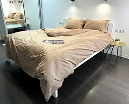 Постільна білизна LARA бязь-страйп Chocolat d11270d двоспальна - мініатюра 4
