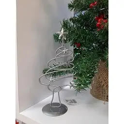 Прикраса декоративна Jumi Ялинка на підставці 19x10x6 см срібна (5900410713055) - мініатюра 2