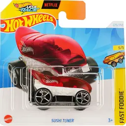Набір: Базова машинка Hot Wheels HW Xtreme Sports Surfin School Bus червоний з жовтим (5785) + Базова машинка Hot Wheels Fast Foodie Sushi Tuner червона з білим (5785) - мініатюра 3