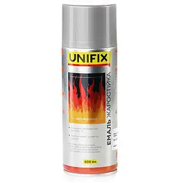Фарба аерозольна UNIFIX 400мл срібло жаростійка RAL 9022