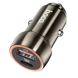 Адаптер автомобільний HOCO Z46A Blue whale car charger авто зу 2 виходи коричневий