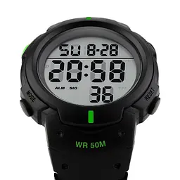 Чоловічий наручний годинник 1068GN Black-Green Skmei acs0030864 - мініатюра 4
