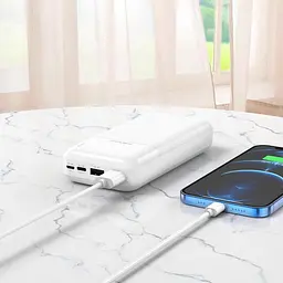 Портативна батарея - зовнішній акб Borofone BJ16A Cube 20000 mAh білий - мініатюра 4