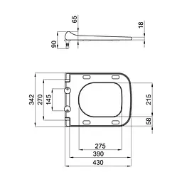 Сидіння для унітазу Qtap (Tern) з мікроліфтом Slim QT99HY2238W - мініатюра 6