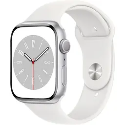 Смарт-годинник Apple Watch Series 8 45mm Silver Aluminum Case with White Sport Band (MP6N3) Б/В [164802]