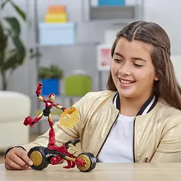 Ігровий набір Hasbro Marvel Avengers Bend and Flex Iron Man з мотоциклом (F0244) - мініатюра 14