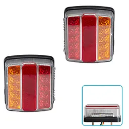 LED Задній ліхтар квадратний 6LED 12V 110х100х40 мм 2 шт. (BL-64916)