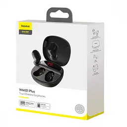 Бездротові навушники Baseus WM01 Plus TWS black (29193 black) - мініатюра 2