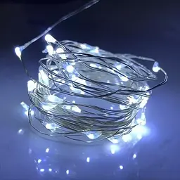 Гірлянда Роса Нитка 30 LED на батарейках 3 м Білий - мініатюра 2