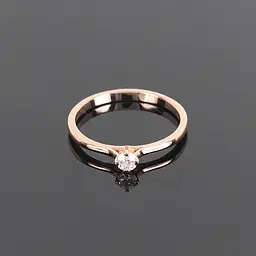 Каблучка з діамантом 18 K-0170