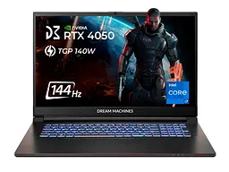 Ноутбук Dream Machines RG4050-17 17.3FHD IPS, Intel i7-14700HX, 32GB, F1TB, NVD4050-6, DOS, чорний (RG4050-17UA31)