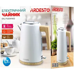 Електрочайник Ardesto EKL-F420WWD White 2200 Вт, 1.7 л - мініатюра 4