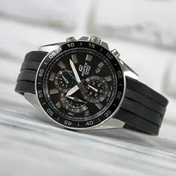 Водонепроникні кварцові наручні годинники Casio оригінал Японія Edifice EFV-550P-1AVUEF з полімерним ремінцем - мініатюра 6