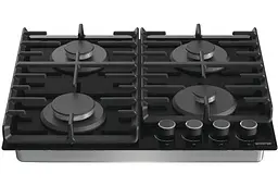 Варильна поверхня Gorenje газова на склі, 60см, чавун, чорний - мініатюра 3
