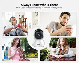 IP-камера автоматичного стеження SriHome SH025 1080P AI Білий EU Plug - мініатюра 7