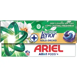 Капсули для прання Ariel Все в 1 Дотик Lenor Золота орхідея 26 шт.