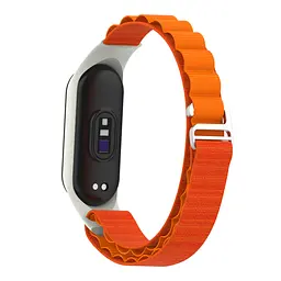 Ремінець для Xiaomi Mi Band 7/6/5/4, помаранчевий, AlpinaStyle Band, тканинний поліестеровий ремінець для фітнес браслета, дихаючий, для активного відпочинку та спорту, ArmorStandart (ARM64989) - мініатюра 6