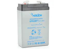 Акумулятор для ДБЖ MERLION 6V-2,8Ah (GP628F1)
