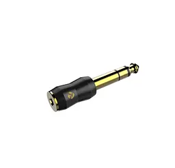 Переходник аудио Jack 6.3 stereo male (папа) - Jack 3.5 female (мама) Roxtone RA-3J-3MJF - мініатюра 1