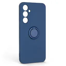 Силиконовый чехол для Samsung Galaxy S23 FE 5G (SM-S711), Icon Ring, синий, панель-накладка, с кольцом-подставкой на 360°, противоударный, возможность использования магнитных держателей, ArmorStandart (ARM72789)