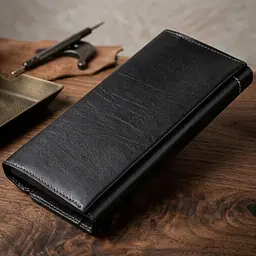 Барсетка елітна шкіряна Grande Pelle 11277 чорна - мініатюра 3